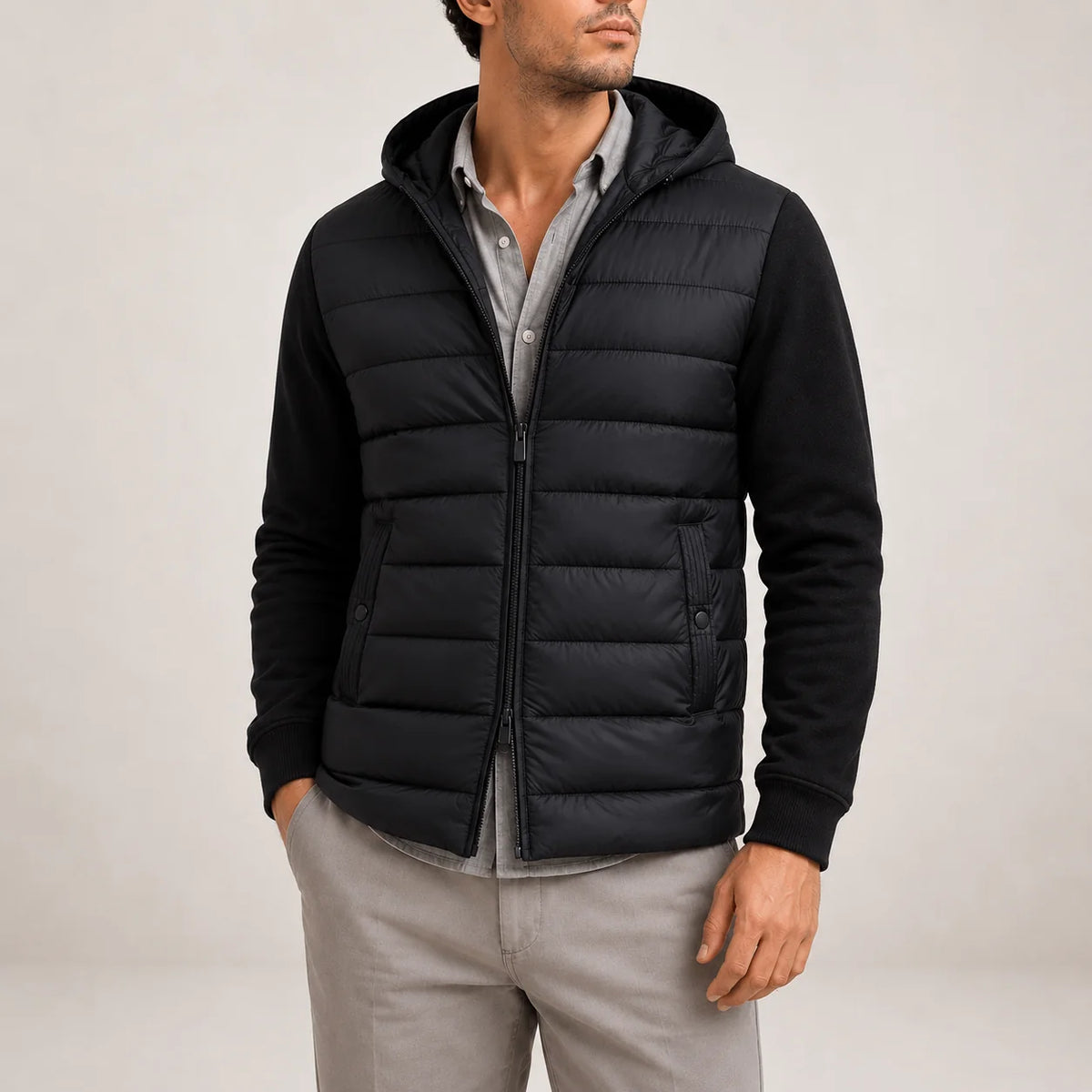 Men's Lightweight Hooded Puffer Jacket for Everyday Wear 0