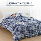 Milk Velvet Bubble Rabbit Plush Blanket - Double-Sided Coral Flannel for Comfort