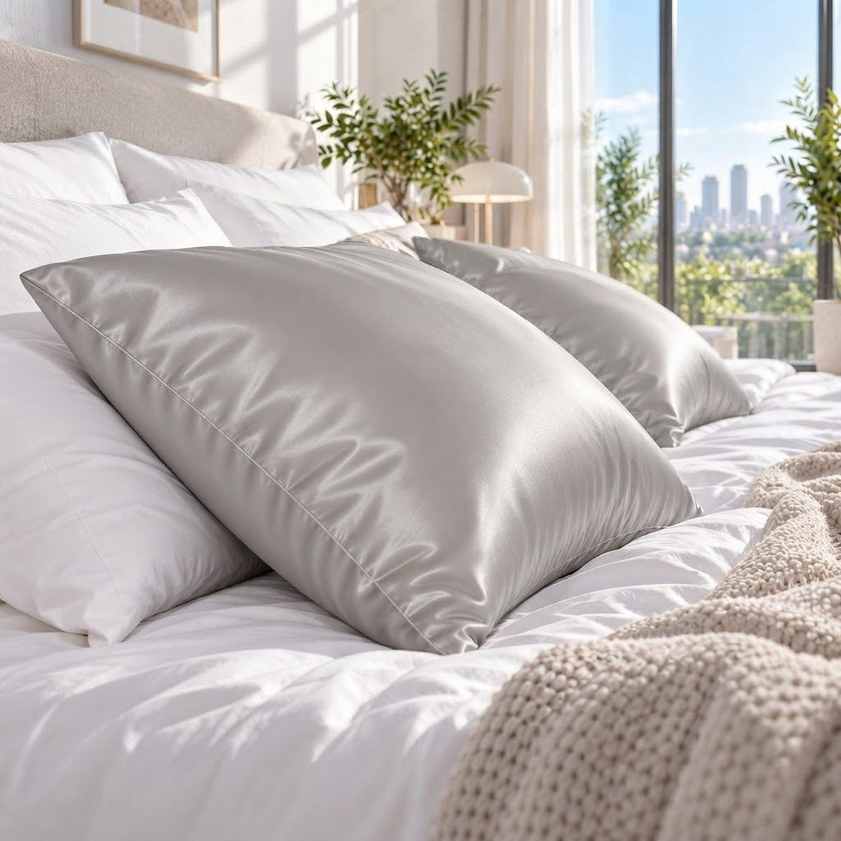Mulberry Silk Pillowcase with Hidden Zipper Closure-Pillowcases-Glompi-Glompi
