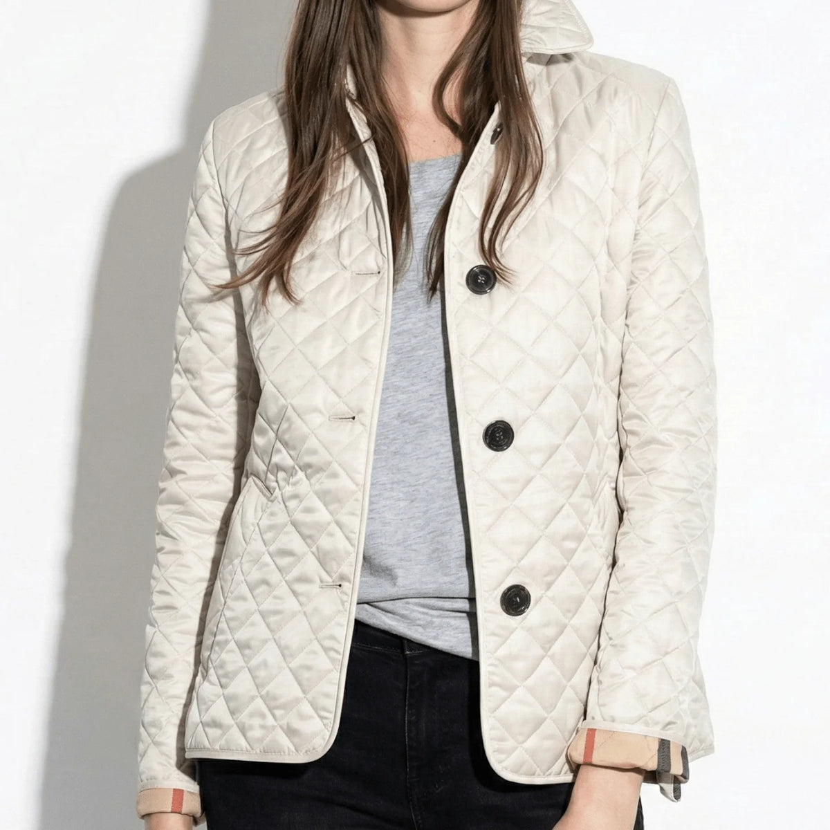 Olivia Women's Quilted Jacket with Button-Up Closure 3