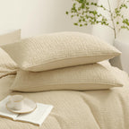 Original Jacquard Duvet Cover Set - Soft Microfiber Waffle Weave Design