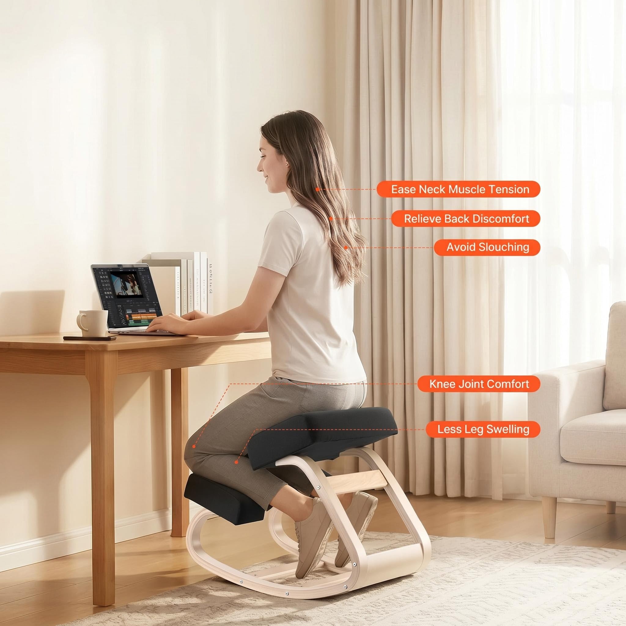 Posture Support Ergonomic Kneeling Chair