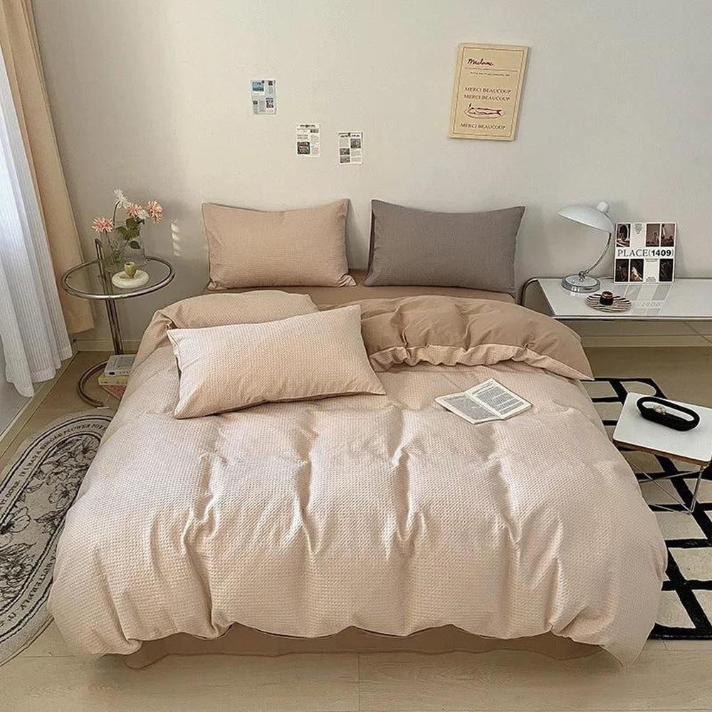 Pure Cotton Waffle Duvet Cover - Soft, Breathable, Skin-Friendly Queen Size