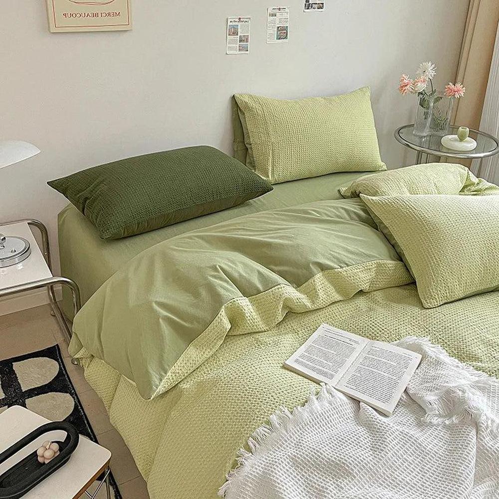 Pure Cotton Waffle Duvet Cover - Soft, Breathable, Skin-Friendly Queen Size