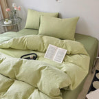 Pure Cotton Waffle Duvet Cover - Soft, Breathable, Skin-Friendly Queen Size