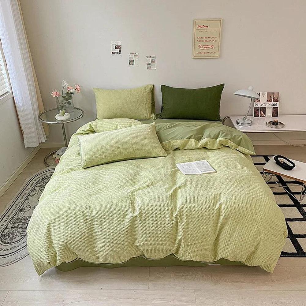 Pure Cotton Waffle Duvet Cover - Soft, Breathable, Skin-Friendly Queen Size
