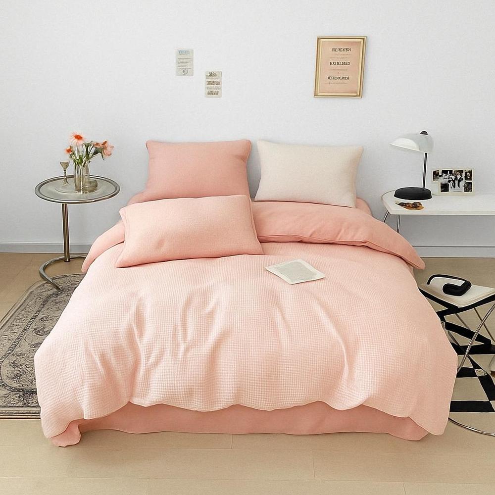 Pure Cotton Waffle Duvet Cover - Soft, Breathable, Skin-Friendly Queen Size