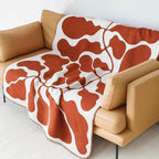 Retro Black & White Throw Blanket - Lightweight Woven Design for Sofa & Outdoor Use