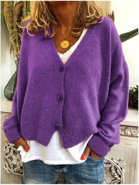 Soft Knit V-Neck Cardigan for Everyday Wear 2