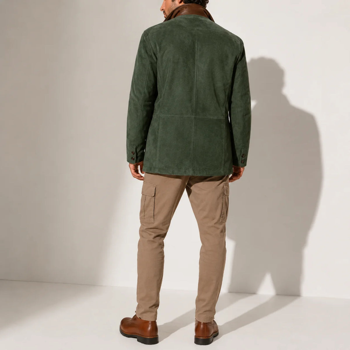 Suede Stand Collar Men's Winter Jacket 6