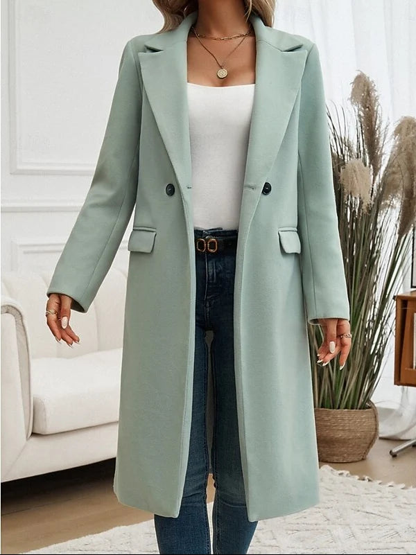 Tailored Long Wool Coat with Satin Lining 4