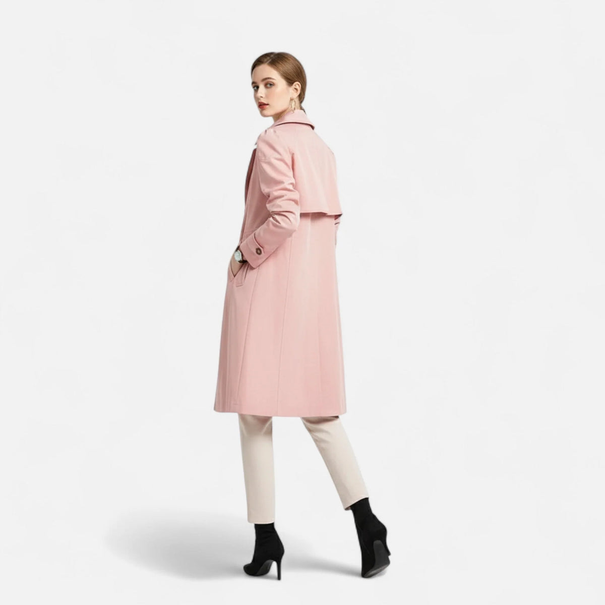 Timeless Lapel Trench Coat with Structured Fit 2