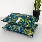 Tropical Bedding Set - Silky Egyptian Cotton Duvet Covers with Vibrant Design