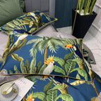 Tropical Bedding Set - Silky Egyptian Cotton Duvet Covers with Vibrant Design
