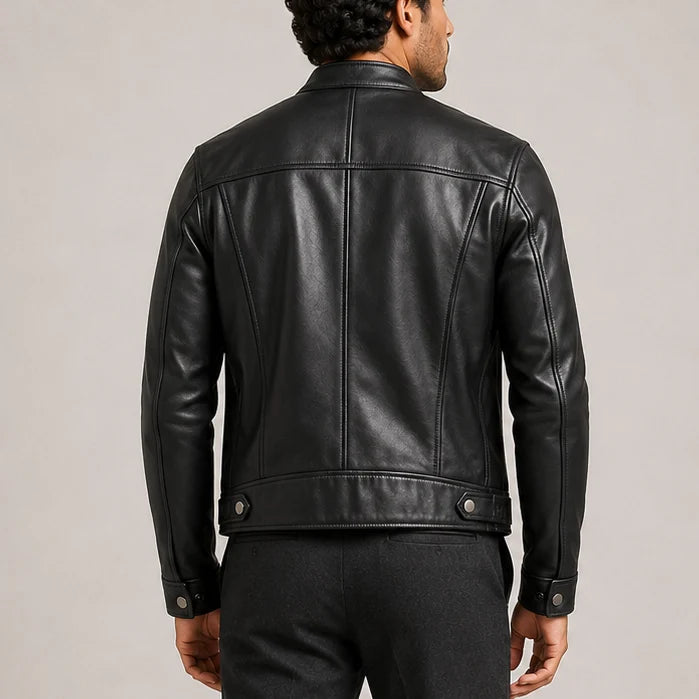Vintage Leather Jacket for Men with Classic Design 1