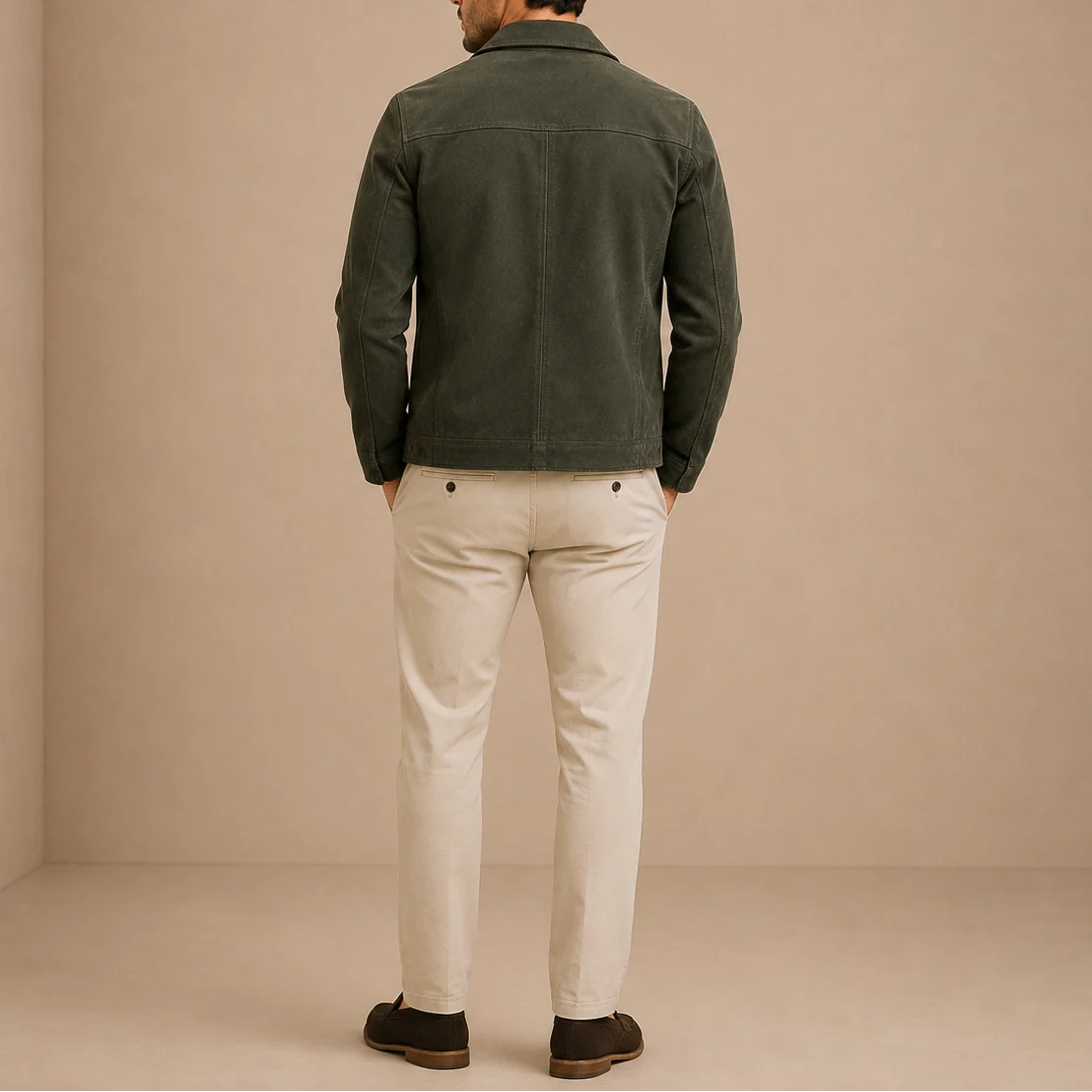 Vintage Suede Zip-Up Jacket for Men 4