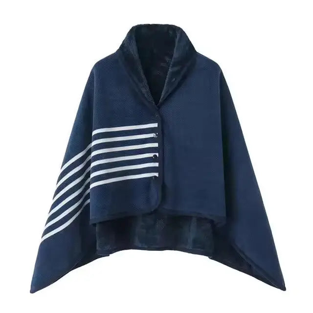Wearable Blanket with Snap-Button Design for Adults