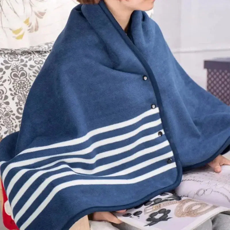 Wearable Blanket with Snap-Button Design for Adults