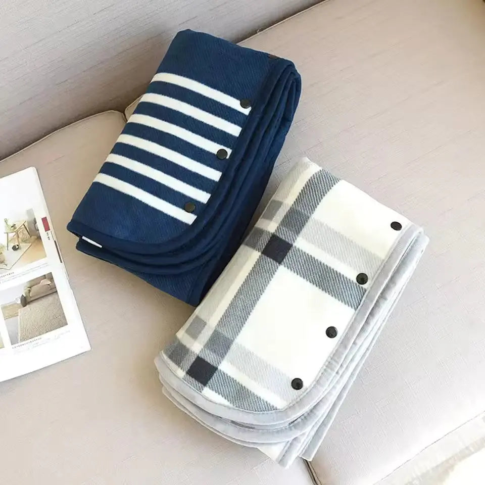 Wearable Blanket with Snap-Button Design for Adults