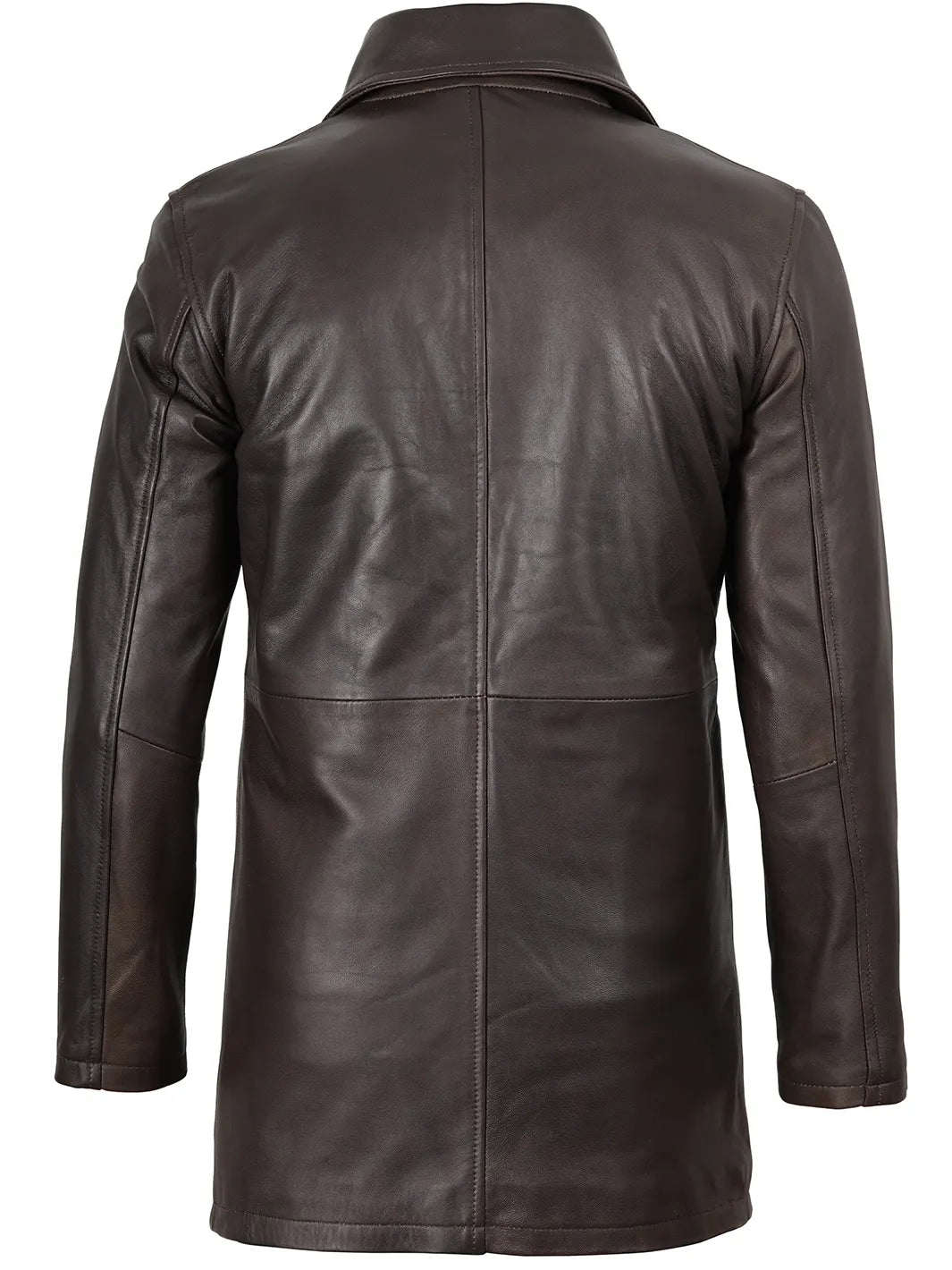 Winchester Distressed Leather Car Coat for Men 3