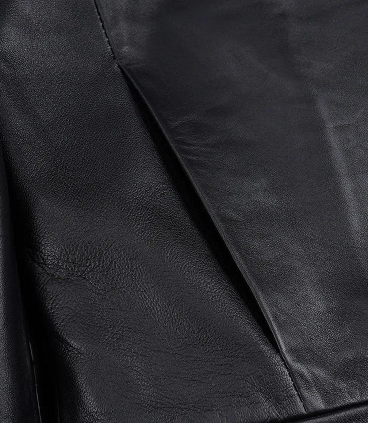 Women's Black Lambskin Leather Harrington Jacket-Leather Jackets-Glompi-Glompi
