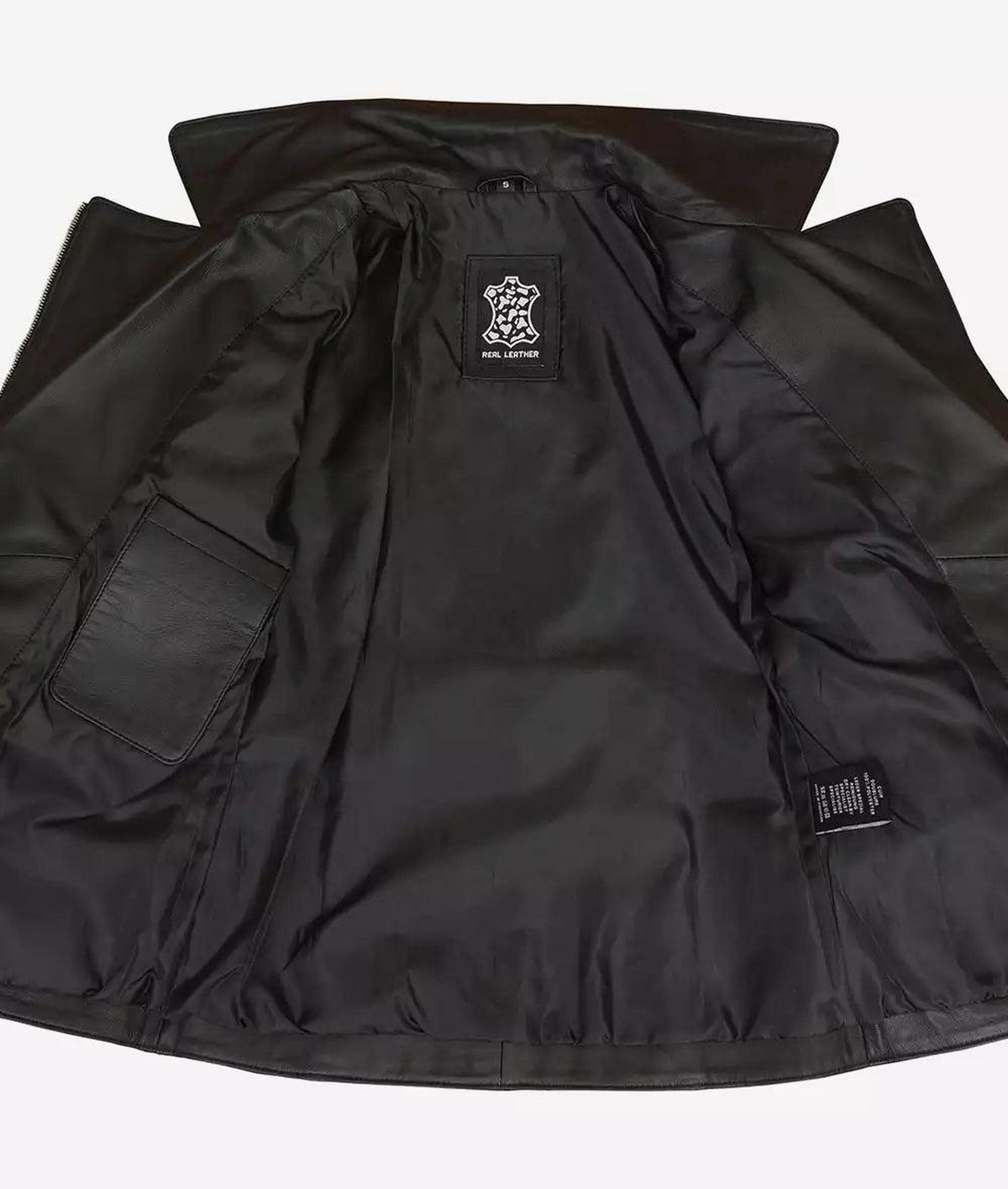 Women's Black Leather Biker Jacket with Belt - Lambskin-Leather Jackets-Glompi-Glompi