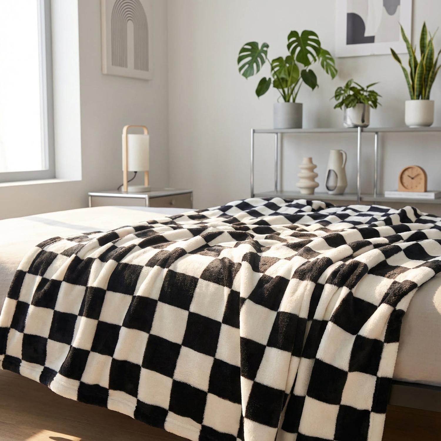 Checkerboard Flannel Blanket