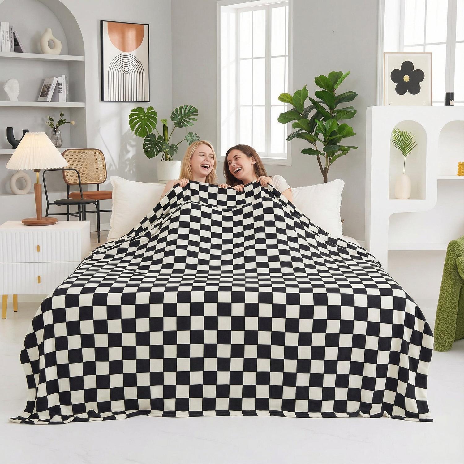 Checkerboard Flannel Blanket