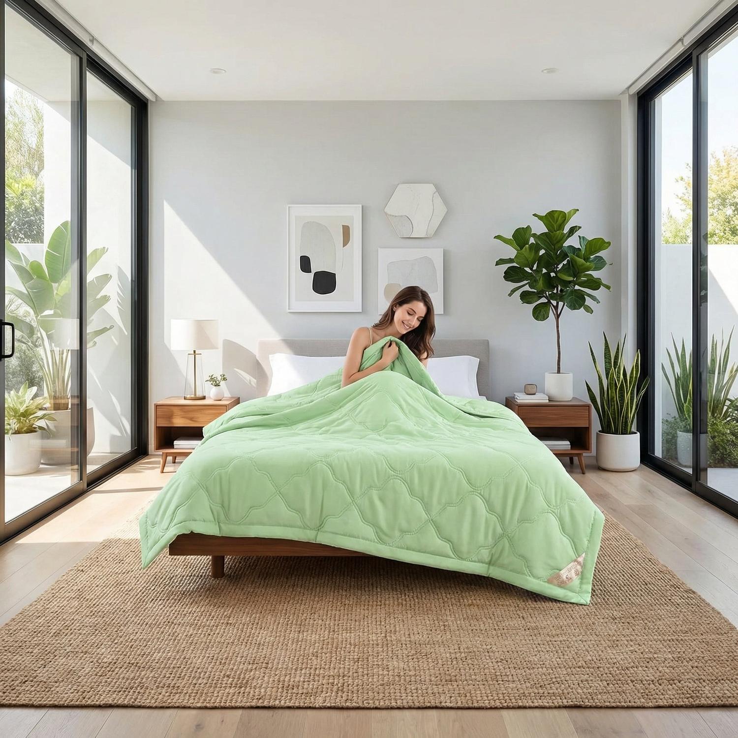 Cooling Blanket - Breathable Cotton Quilt for Spring and Summer