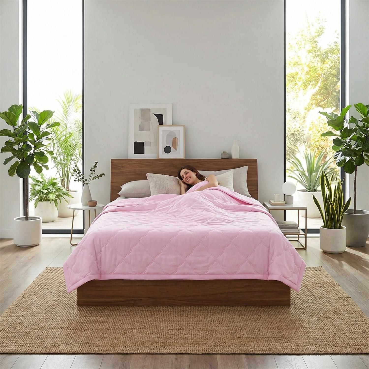 Cooling Blanket - Breathable Cotton Quilt for Spring and Summer