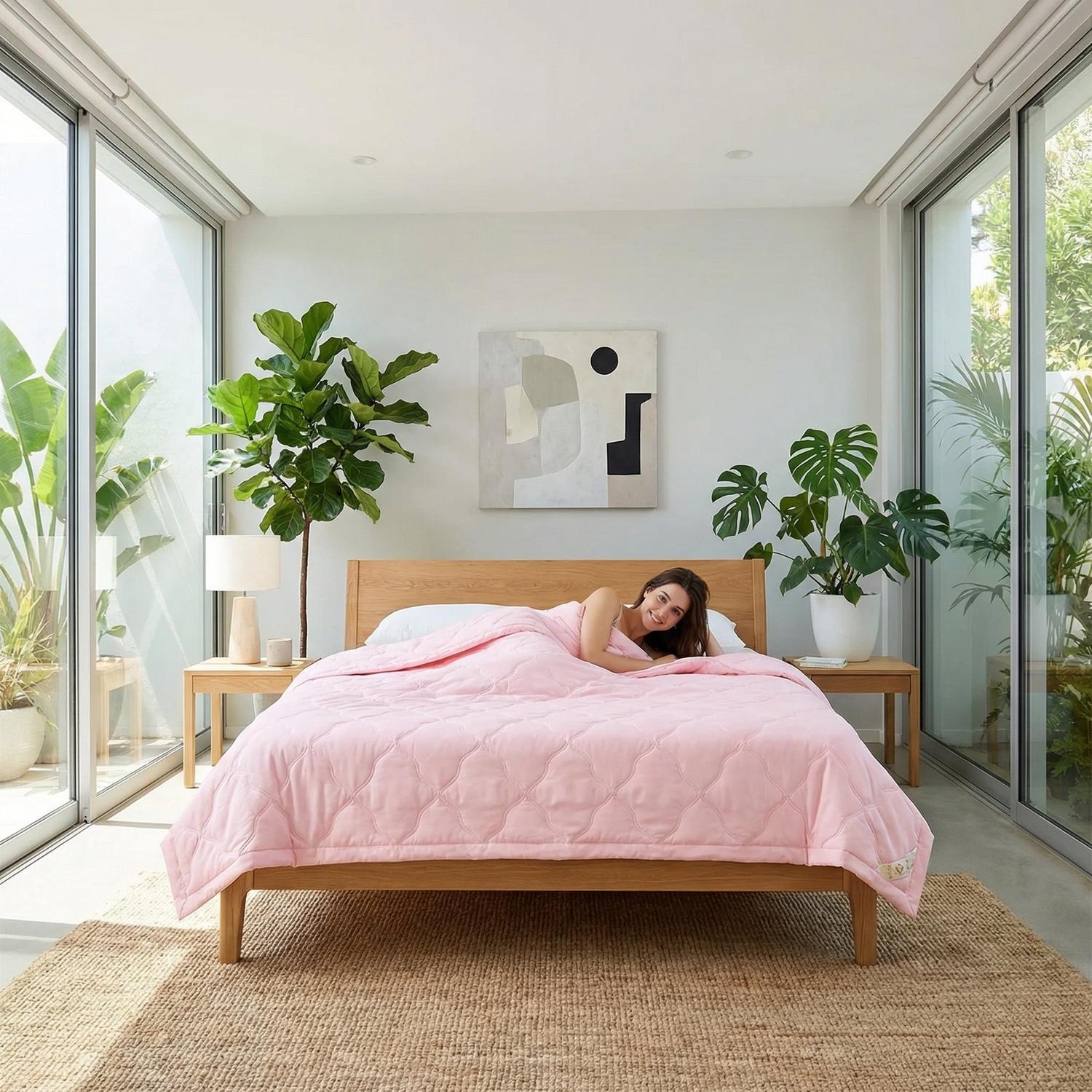 Cooling Blanket - Breathable Cotton Quilt for Spring and Summer