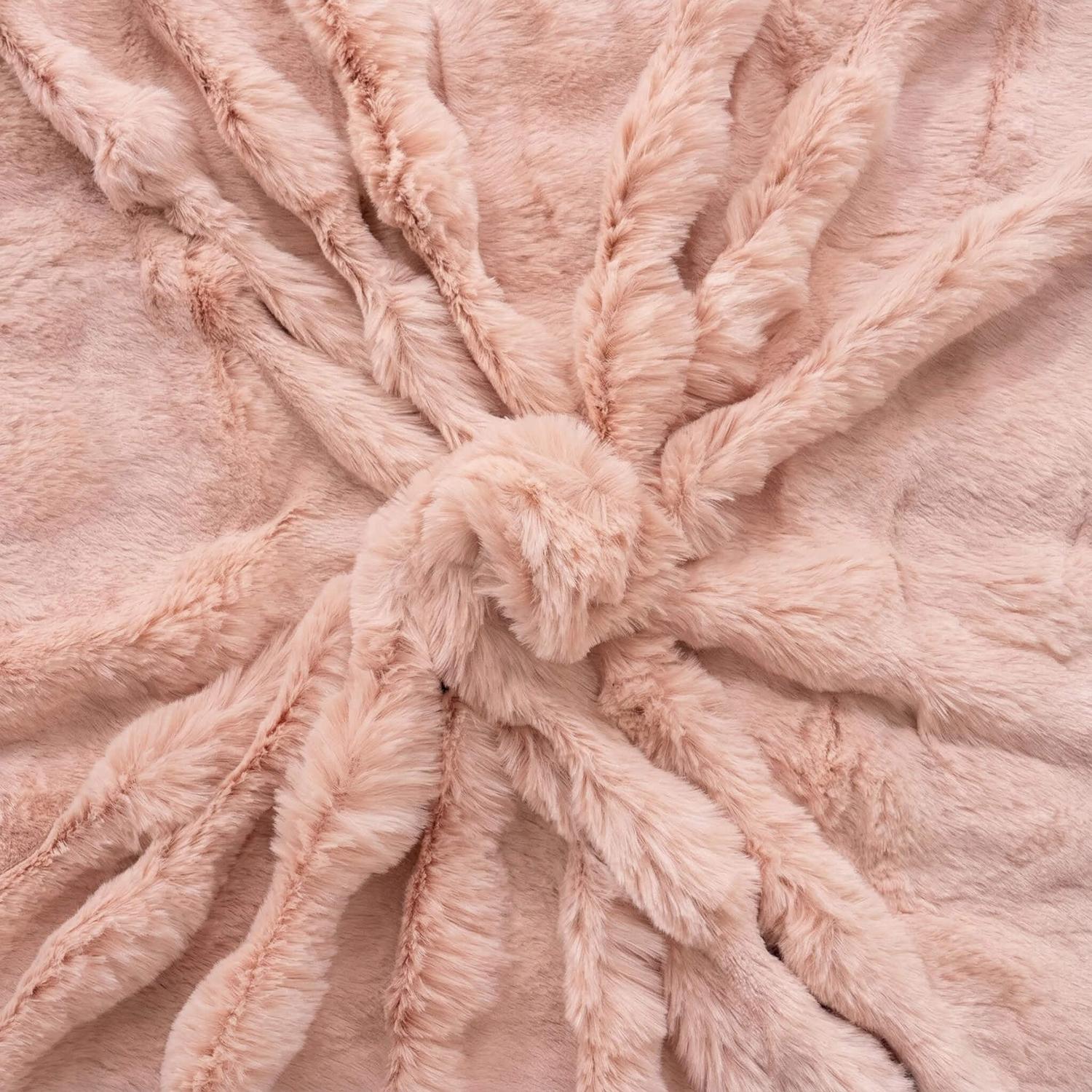 Coral Flannel Rabbit Plush Blanket