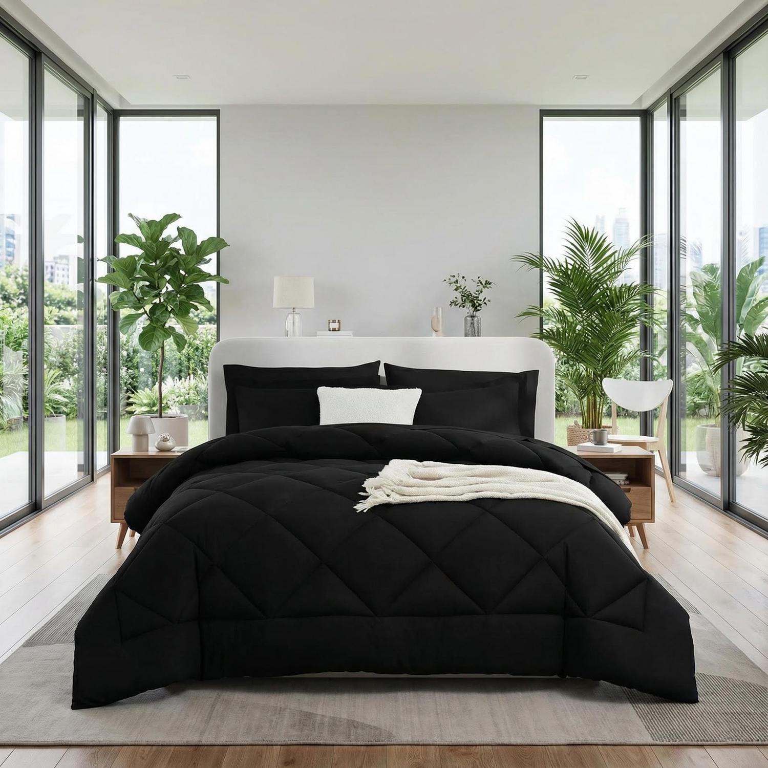 Diamond Grid Quilt - Double Thick Comforter for Home and Hotel