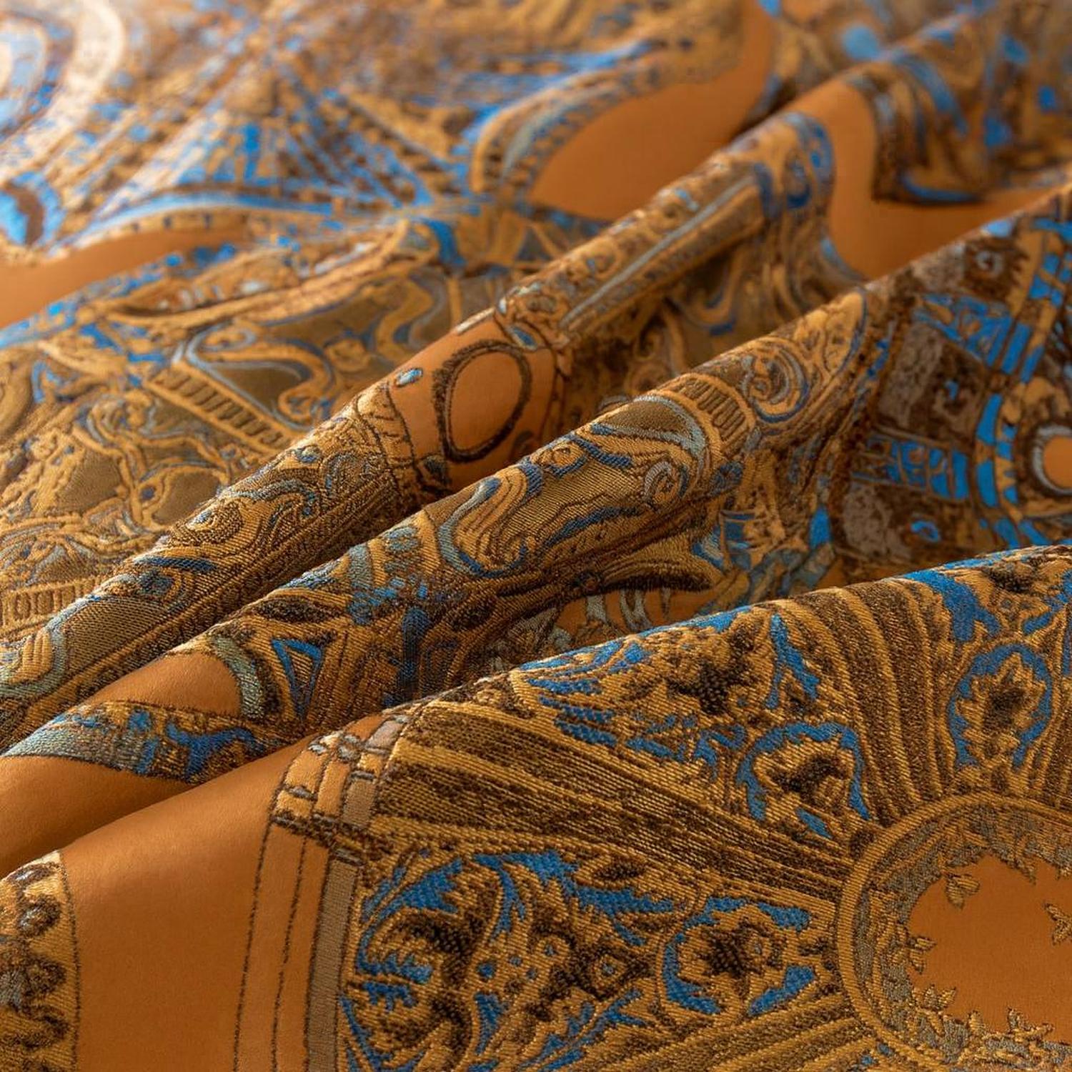 Feline of Egypt Embroidered Satin Cotton Bedding Set