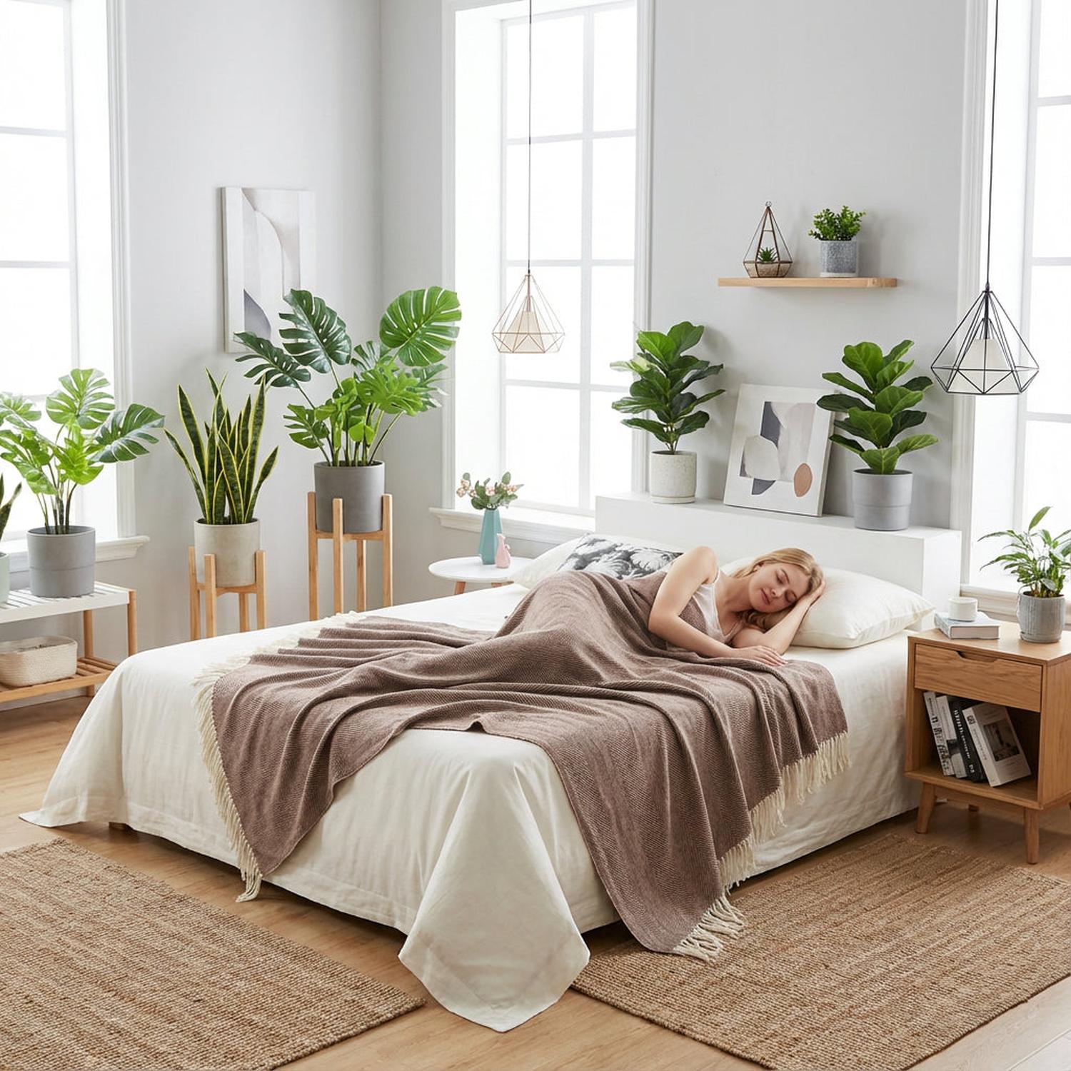 Geometric Tassel Blanket