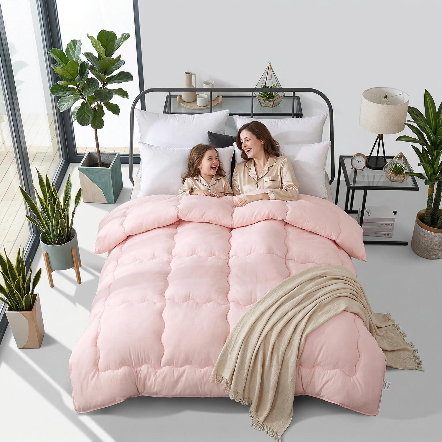 Grey Quilted Winter Comforter