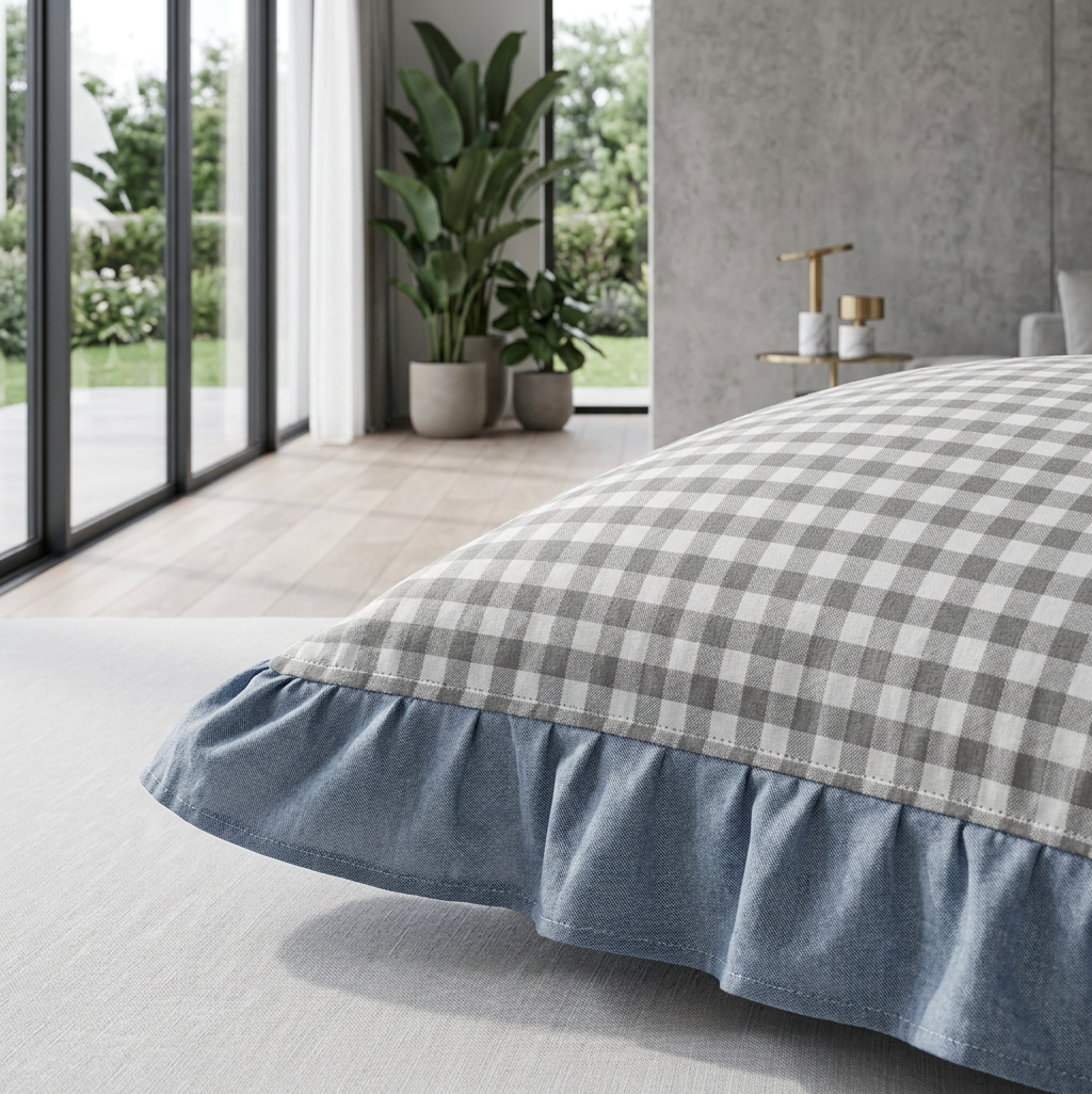 Washed Cotton Plaid Pillowcase Set