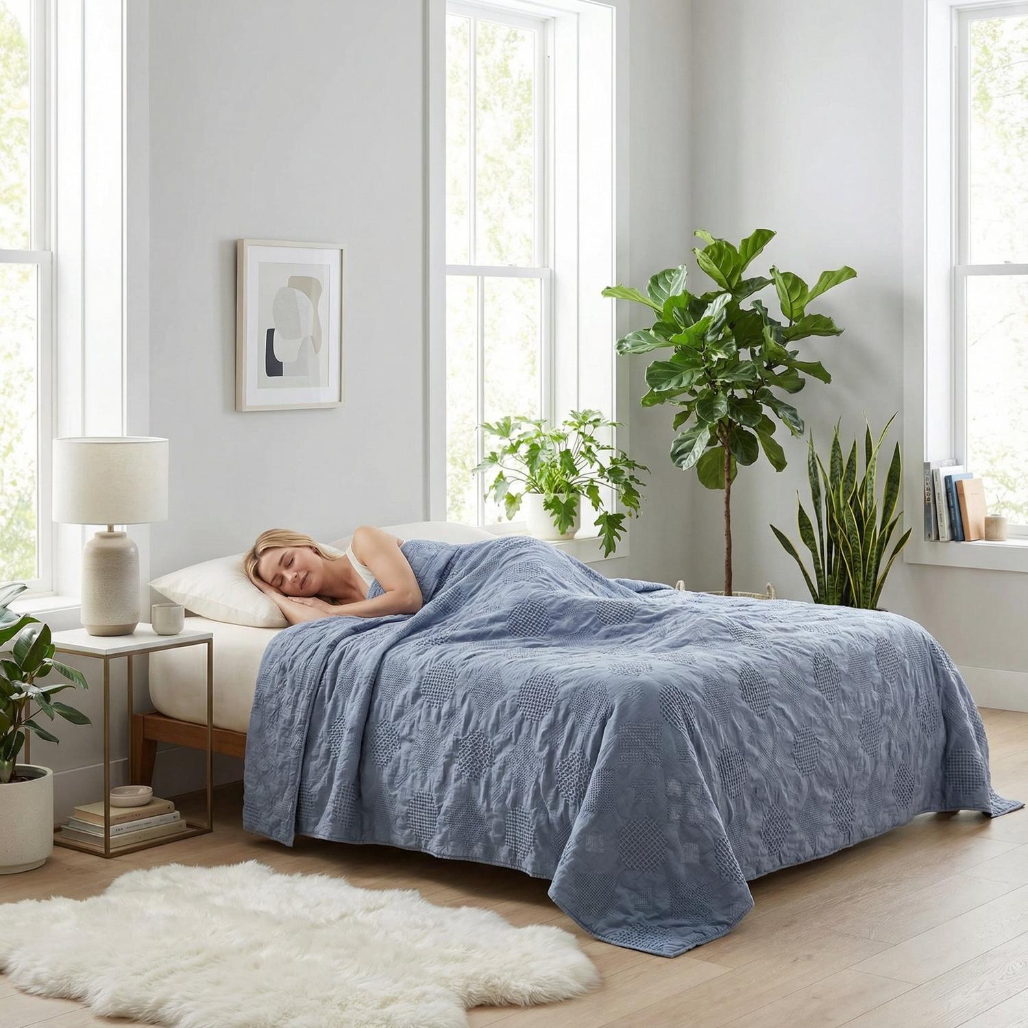 Jacquard Cotton Throw Blanket