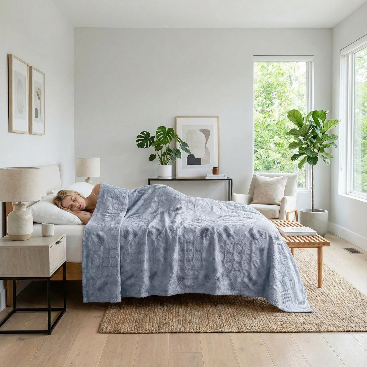 Jacquard Cotton Throw Blanket