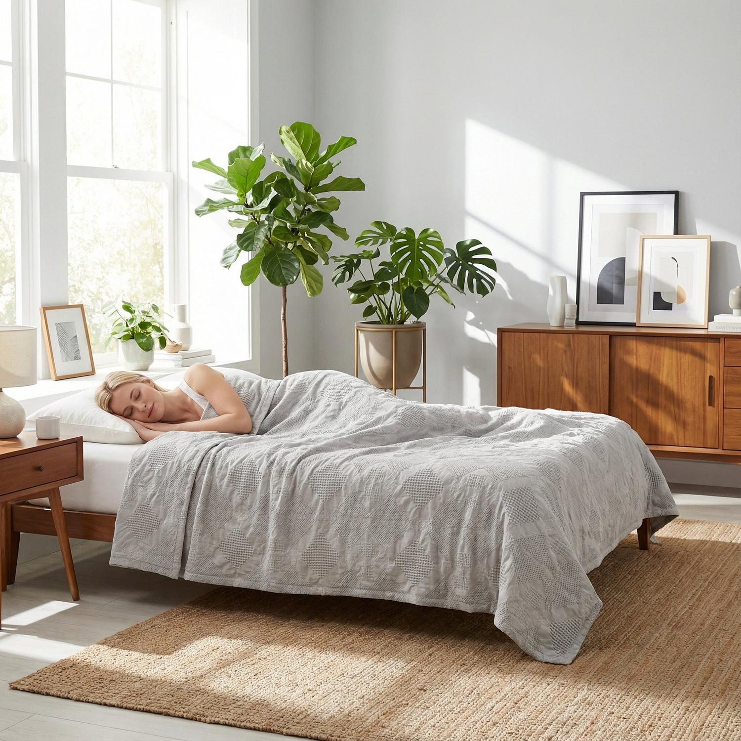 Jacquard Cotton Throw Blanket