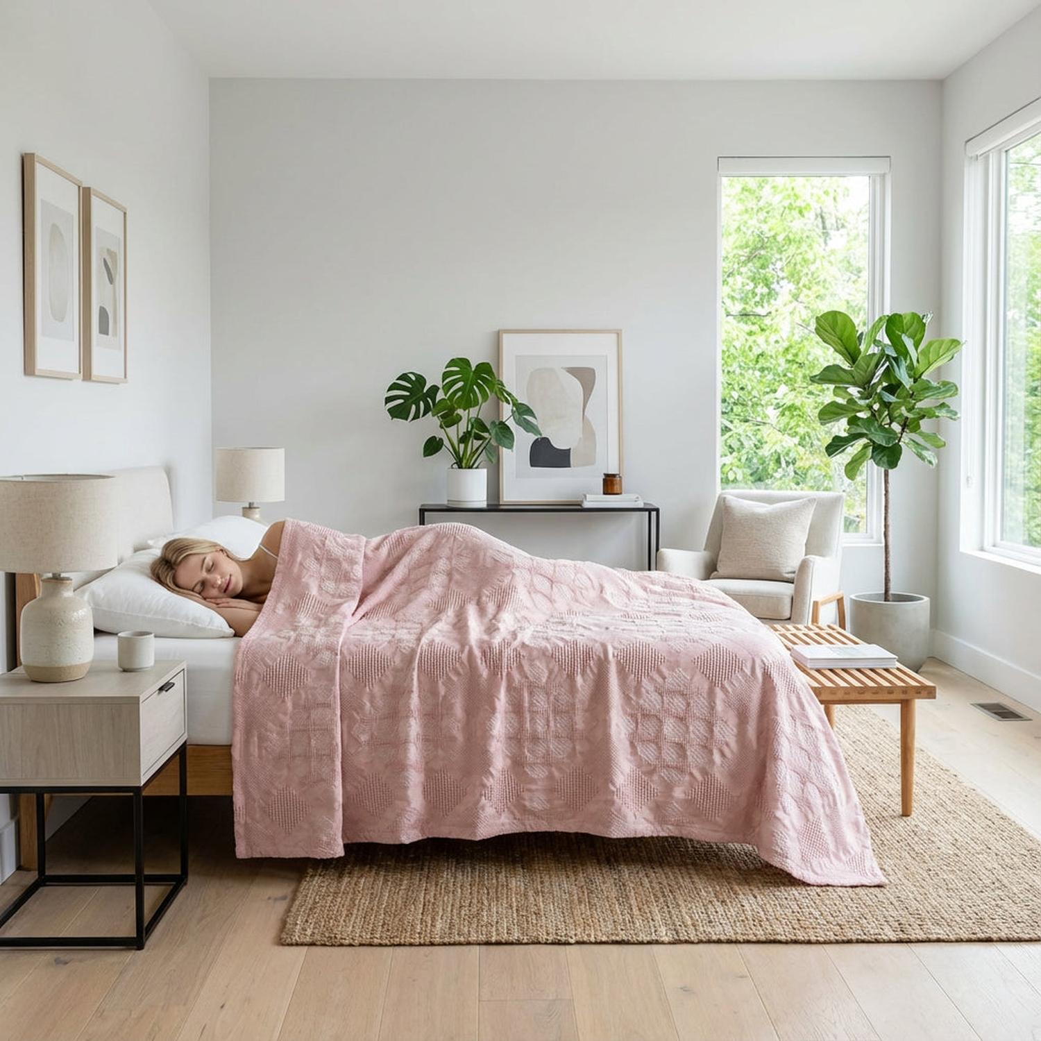 Jacquard Cotton Throw Blanket