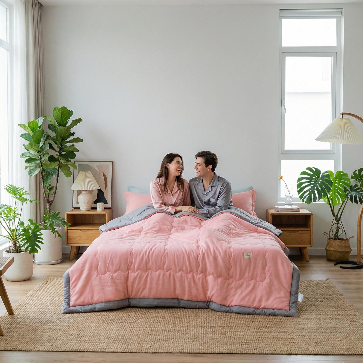 Japanese Summer Quilt - Lightweight Polyester Cotton Bedding