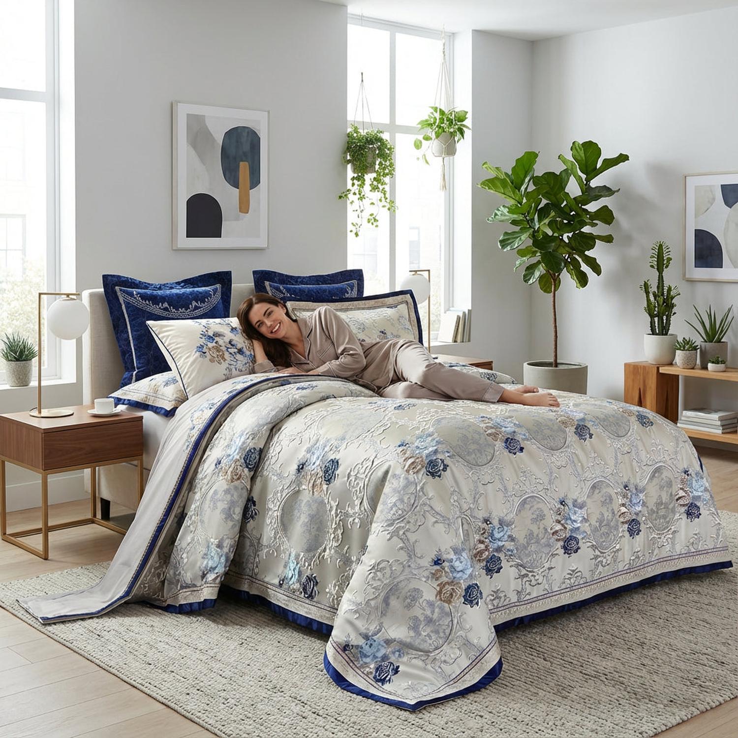 Olivia | Luxurious Jacquard Bedding Set