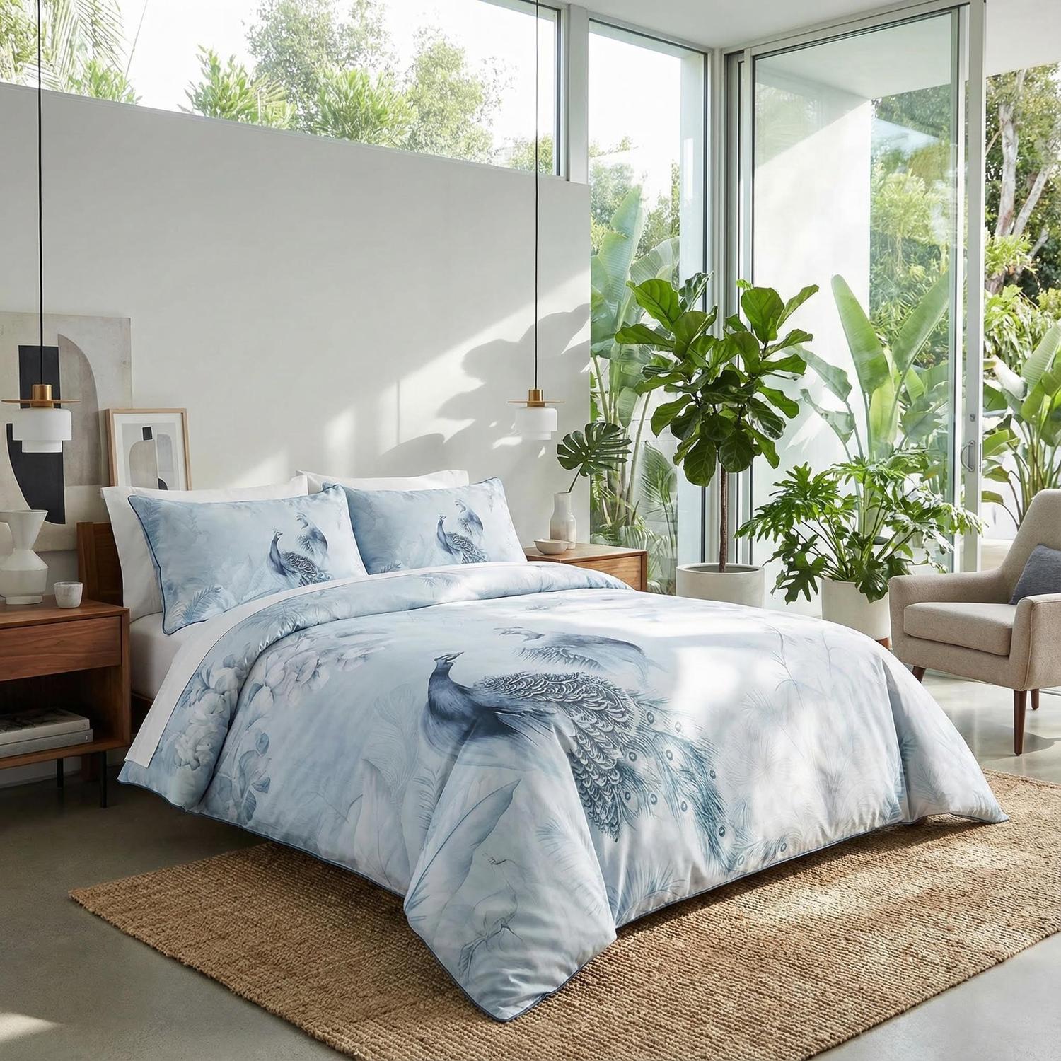 Serene Peacock Bedding Set