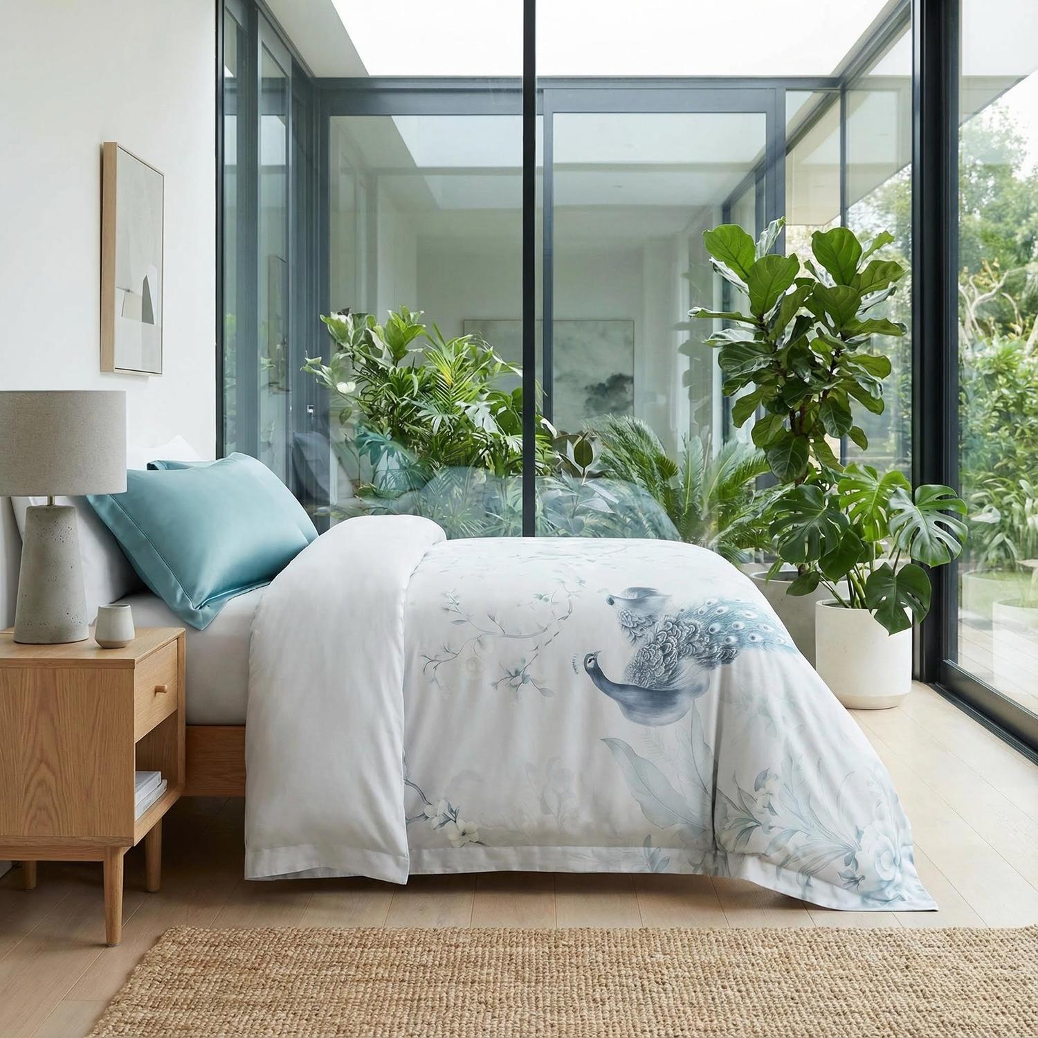 Serene Peacock Bedding Set