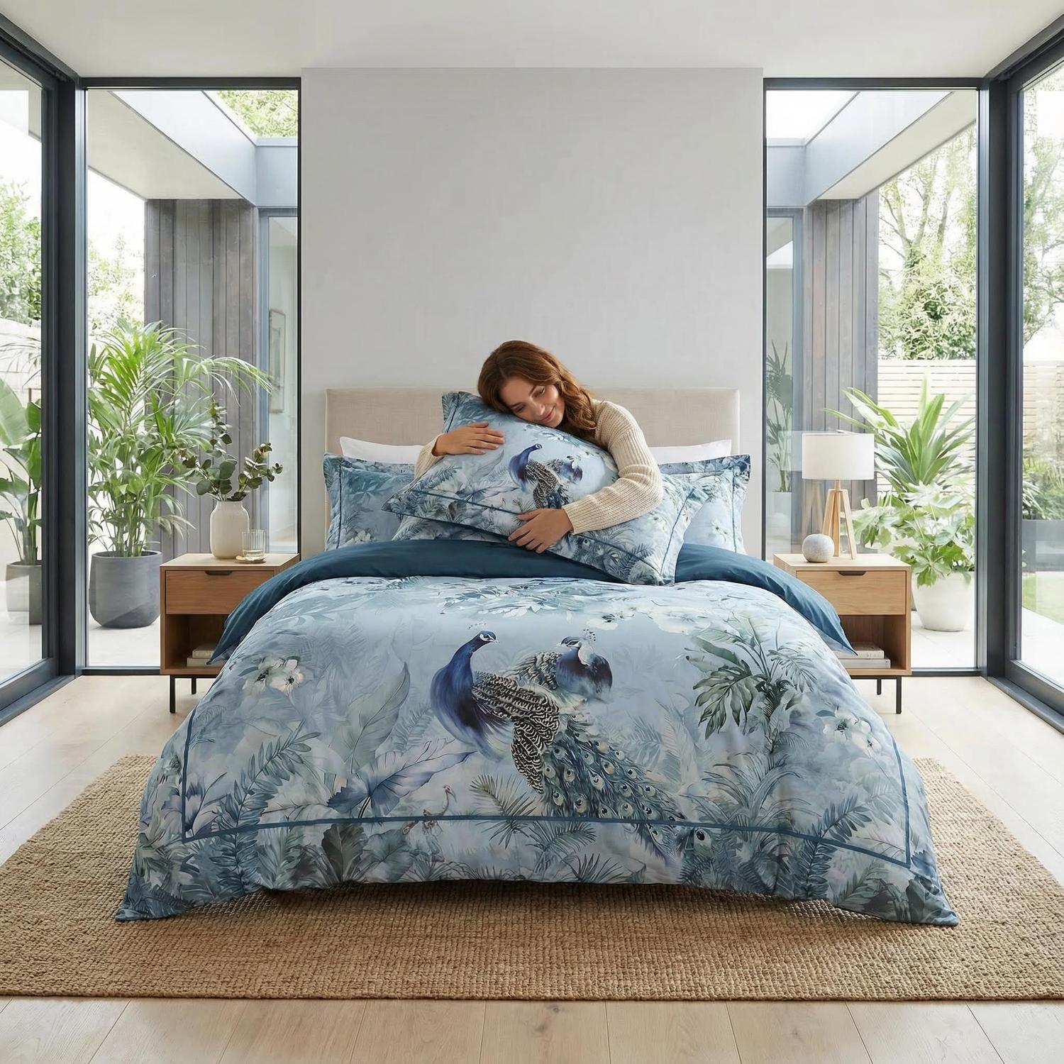 Serene Peacock Bedding Set