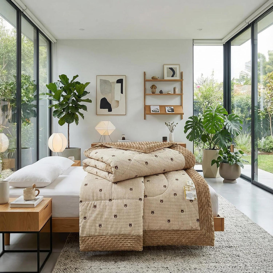 Velvet Winter Quilt for Dormitory Use