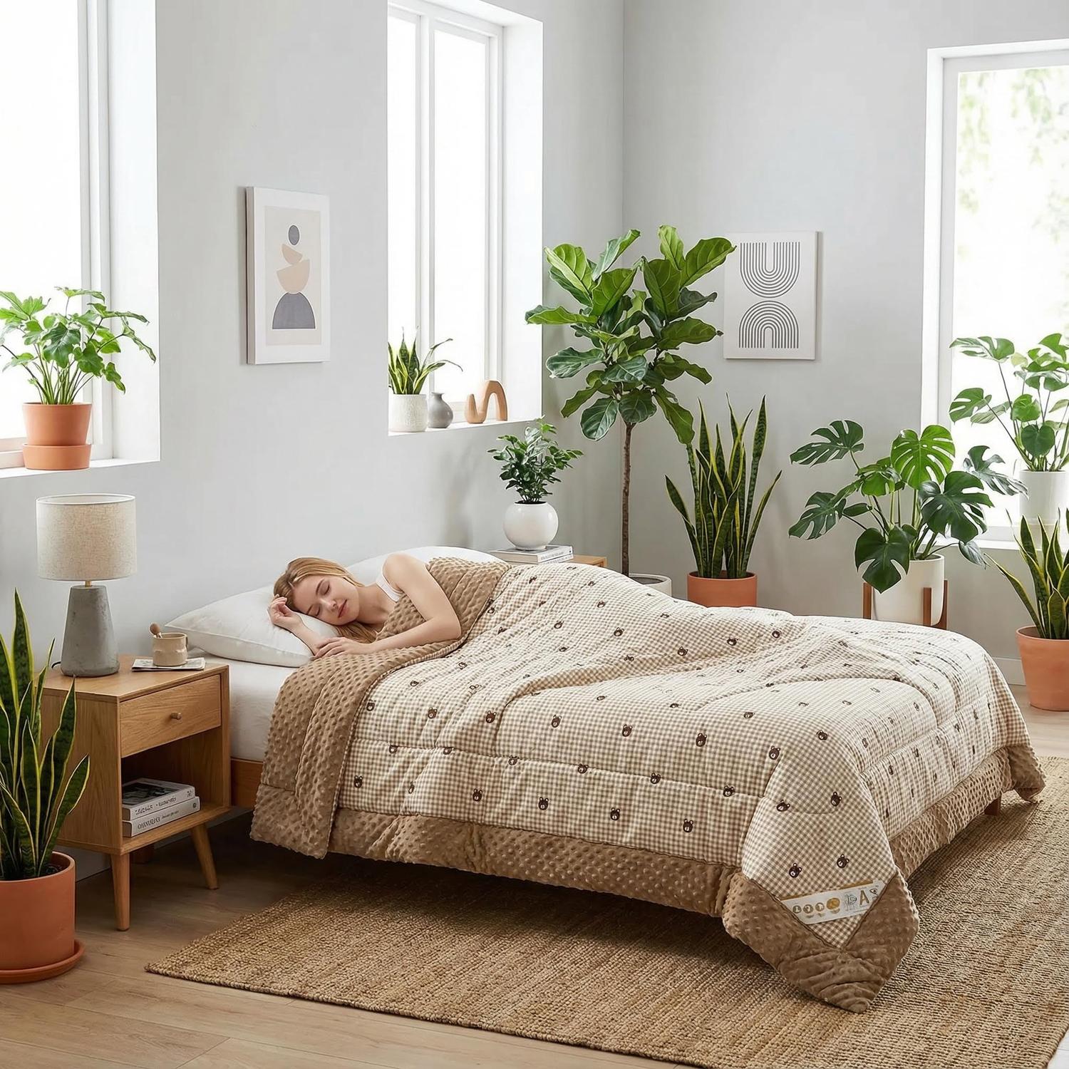 Velvet Winter Quilt for Dormitory Use