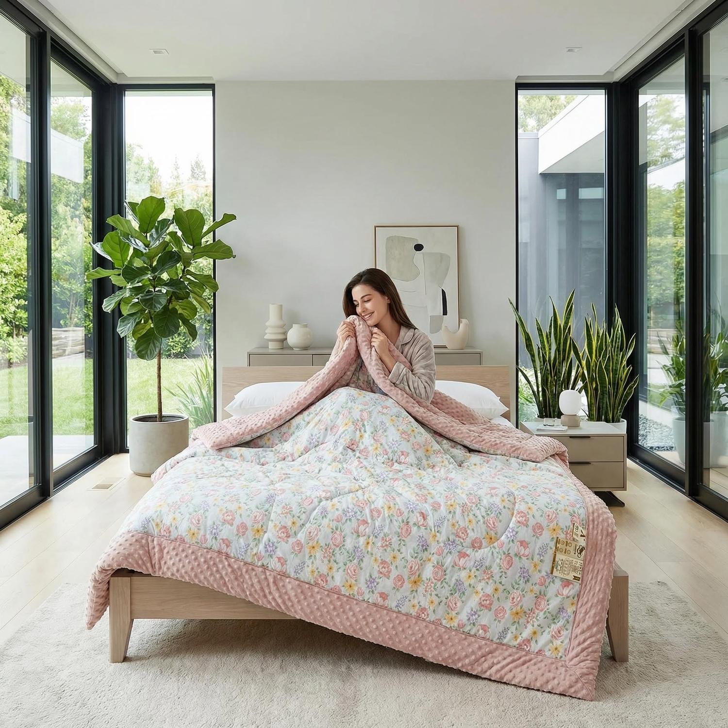 Velvet Winter Quilt for Dormitory Use